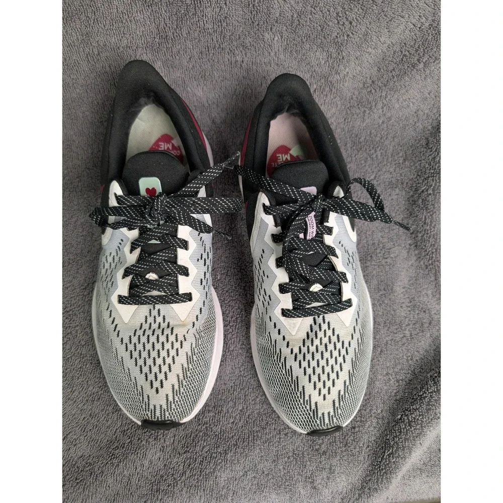 Nike Zoom Winflo 6 Womens Running Shoes White Black Burgundy AQ8228-103 Size 9